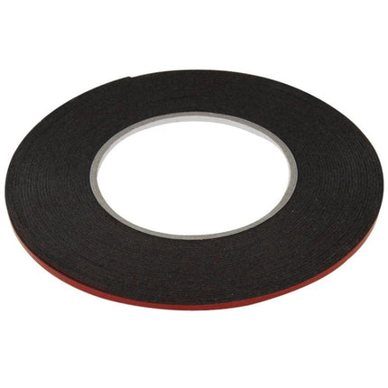 Double Sided Sponge Adhesive Tape for Everyday Bonding, 0.5cm x 10m - black polyethylene foam roll with acrylic adhesive for repairs and labels