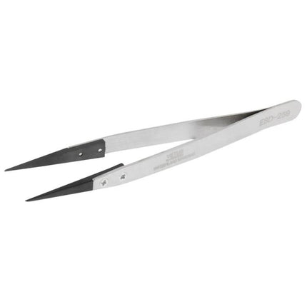 9-in-1 Replaceable Tweezers Set for Precision Electronics Tasks stainless steel pointed tweezers with ESD-safe replaceable tips for soldering and small component handling