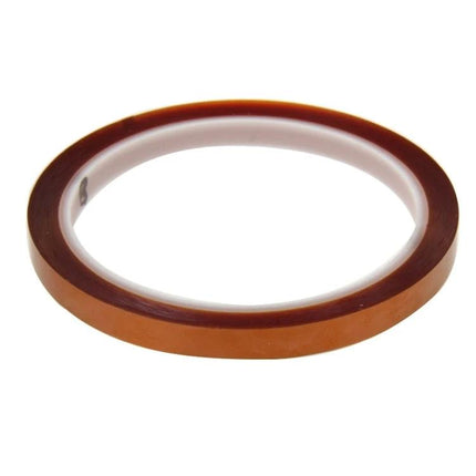 High Temperature Polyimide Tape for Electronic Insulation brown roll on white background, heat-resistant electrical insulation tape