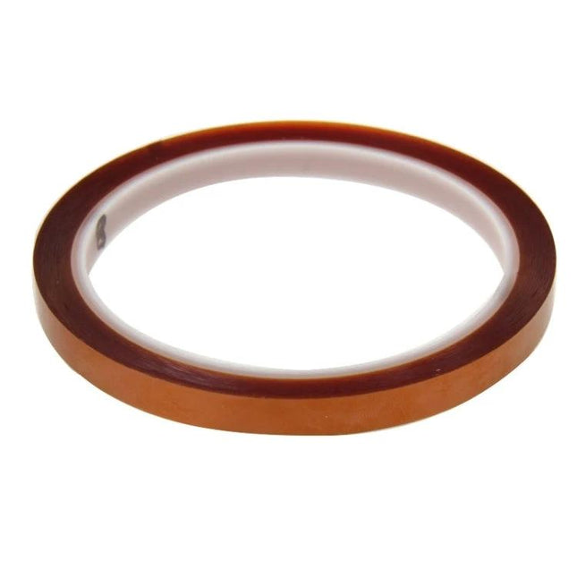 High Temperature Polyimide Tape for Electronic Insulation brown roll on white background, heat-resistant electrical insulation tape