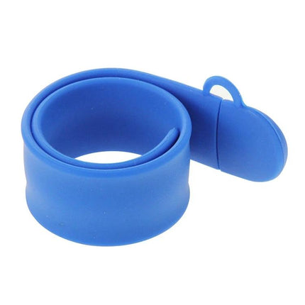 Silicone Bracelet USB Flash Drive with 16GB Storage in blue wearable silicone bracelet USB for students, travelers, and professionals