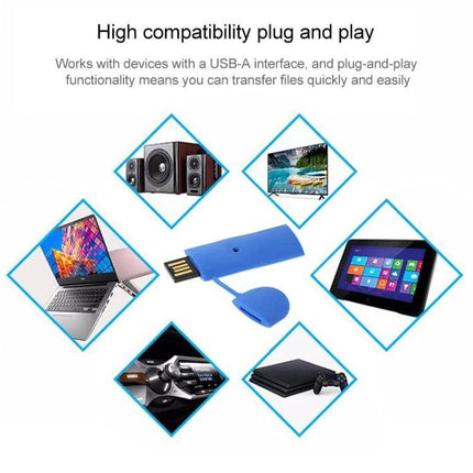 Silicone Bracelet USB Flash Drive with 16GB Storage wearable silicone USB bracelet shown with laptop, tablet, TV and gaming console compatibility