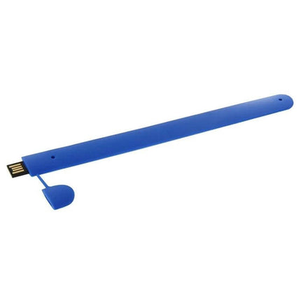 Silicone Bracelet USB Flash Drive with 32GB Storage - blue wearable silicone bracelet USB for portable file transfer