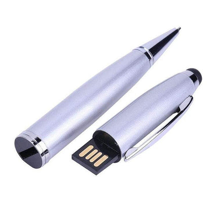 Compact Pen Style USB Flash Drive for Portable Storage Options - 32GB silver pen USB drive for file transfer and backup