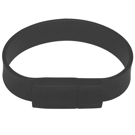 Portable 8GB Black USB Flash Drive for Everyday Data Storage shown as compact black wristband-style USB flash drive for easy travel backups