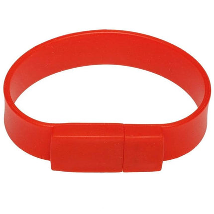 4GB Silicon Bracelet USB Flash Drive for Everyday Data Storage red silicone wearable USB bracelet for students travelers professionals