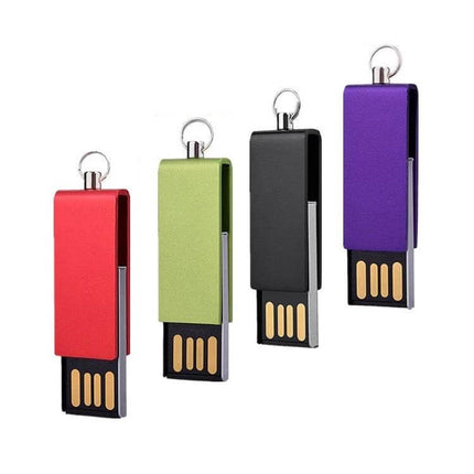 Mini Rotatable USB Flash Drive for Everyday Data Storage - compact colorful swivel USB drives on keyring for portable file transfer and backup