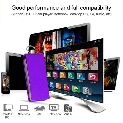 Mini Rotatable USB Flash Drive for Everyday Data Storage - compact purple swivel USB for PC, laptop, TV, car and audio devices