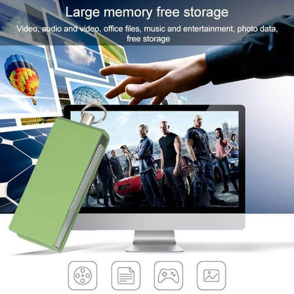 Mini Rotatable USB Flash Drive for Everyday Data Storage - compact green swivel USB for on-the-go file transfer and backup