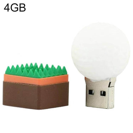 Golf Inspired USB Flash Drive for Portable Data Storage - 4GB golf ball USB drive with turf cap, themed portable storage for golfers