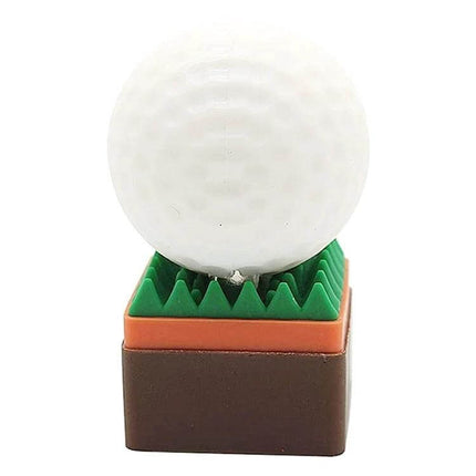 Golf Inspired USB Flash Drive for Portable Data Storage - novelty golf ball USB flash drive on tee stand, portable storage for photos and documents