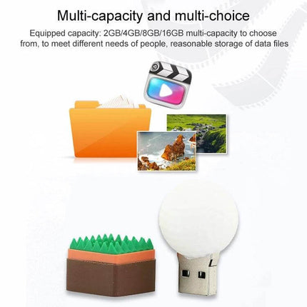 Golf Inspired USB Flash Drive for Portable Data Storage shown as golf ball and tee USB drive with folder and photo icons