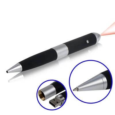 Laser Pen Style USB Flash Drive with 8GB Capacity compact black pen design for students and professionals, pocketable USB and laser pointer
