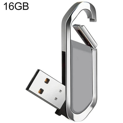 16GB Keychain Style USB Flash Drive for Everyday Storage - compact metal keyring USB stick for files, backups and photo sharing