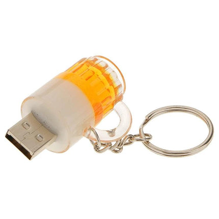 Stylish 16GB USB Flash Drive with Beer Keychain for Portable Storage - compact beer-themed keyring USB for photos, files, and backups