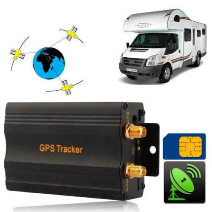 Vehicle Tracker for Real-Time Location and Security Monitoring - compact GPS tracker for vehicles and RVs with SIM support and TF card backup