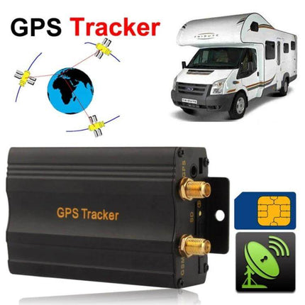 Vehicle Tracker for Real-Time Location and Security Monitoring black GPS tracker for vans RVs trucks with TF card anti-theft logging