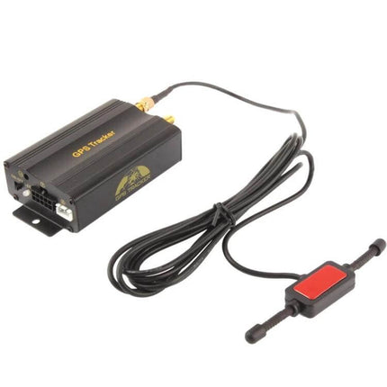 Vehicle Tracker for Real-Time Location and Security Monitoring compact black GPS tracker device with external antenna for vehicle and equipment security