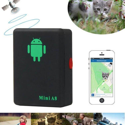 Mini GPS Tracker for Real-Time Personal Location Monitoring compact Mini A8 tracker with app map, voice call-back, and pet and child safety use cases