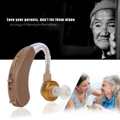 Compact Adjustable Tone Hearing Aid - Behind Ear Sound Amplifier