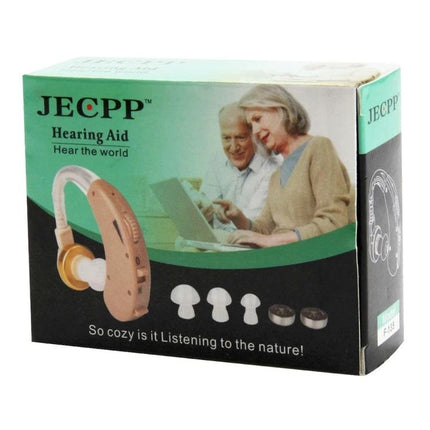 JECPP Behind-Ear Hearing Aid with Adjustable Tone for Daily Activities compact lightweight discreet design with volume control