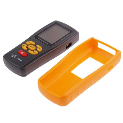 Benetech Digital Pressure Manometer for Gas and Liquid Measurement handheld unit with orange protective case