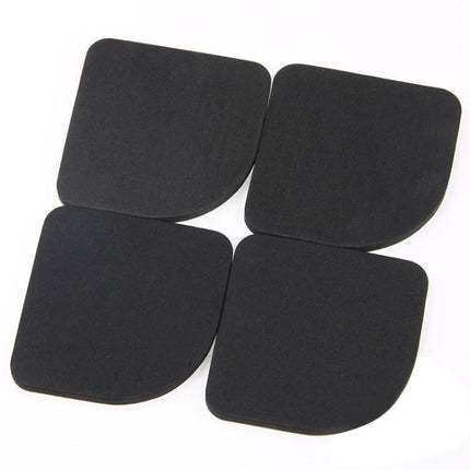 Pads for Quieter Home Laundry to Reduce Washing Machine Vibration – set of four black anti-vibration pads for quieter home laundry