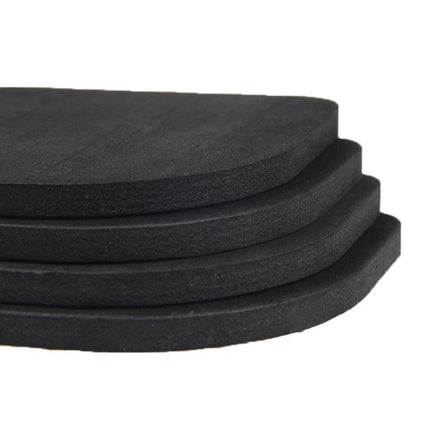 Pads for Quieter Home Laundry to Reduce Washing Machine Vibration — black anti-vibration foam pads stacked for washing machine legs