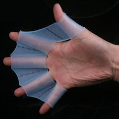 Silicone Webbed Hand Fins for Swimming Training and Water Sports