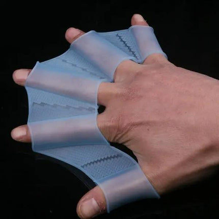 Silicone Webbed Swim Hand Fins Gloves Size S Magenta