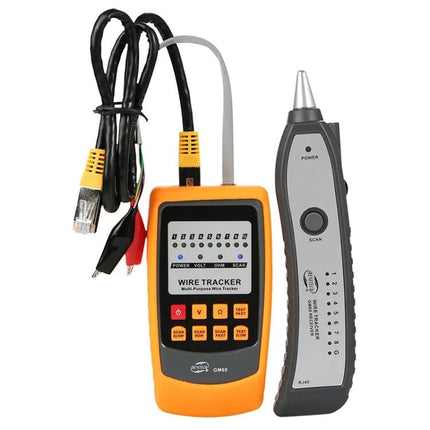 Benetech Handheld Wire Tracker for Network Cable Detection - handheld tracer with probes and RJ45 cable for tracing and verifying network wiring