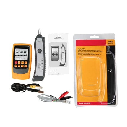 Benetech Handheld Wire Tracker for Network Cable Detection handheld tester kit with probe, remote unit, cables and packaging