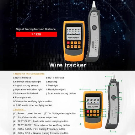 Benetech Handheld Wire Tracker for Network Cable Detection - handheld wire tracker detecting and tracing network cables