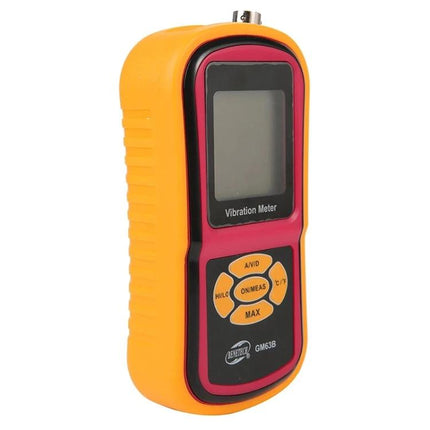 Benetech Digital Vibration Meter for Machinery Monitoring - handheld piezoelectric vibration meter with LCD and control buttons for industrial equipment