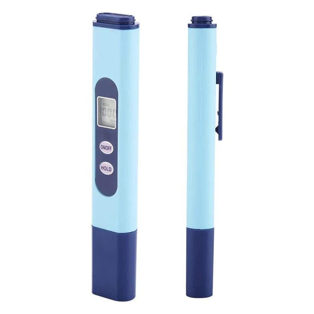 Water Quality Conductivity Tester Pen for Home Use - blue titanium probe pen for aquarium hydroponic and pool EC testing