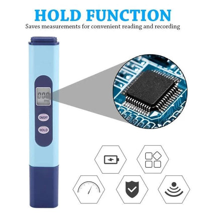 Water Quality Conductivity Tester Pen for Home Use with titanium probe and hold function for aquarium hydroponics pool testing