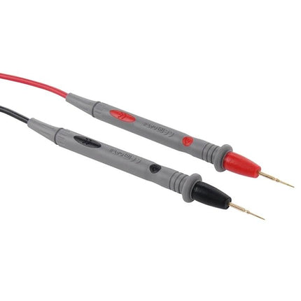 Universal Multimeter Test Lead Probes for Safe Electrical Testing - red and black insulated multimeter probes with sharp gold tips for accurate measurements