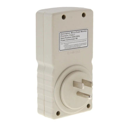 Benetech High Power Energy Monitor for Household Use white plug-in energy usage meter with LCD and sensor