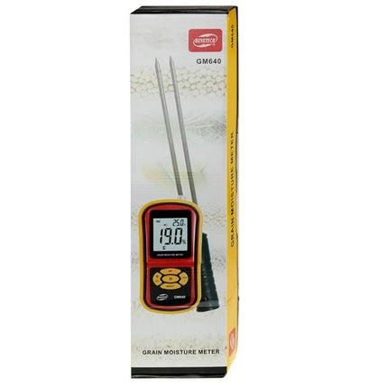 BENETECH Digital Grain Moisture Meter for Storage and Purchase - handheld grain moisture and temperature tester with dual probes