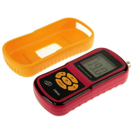 BENETECH Digital Grain Moisture Meter for Storage and Purchase handheld meter with LCD reading and protective orange silicone case