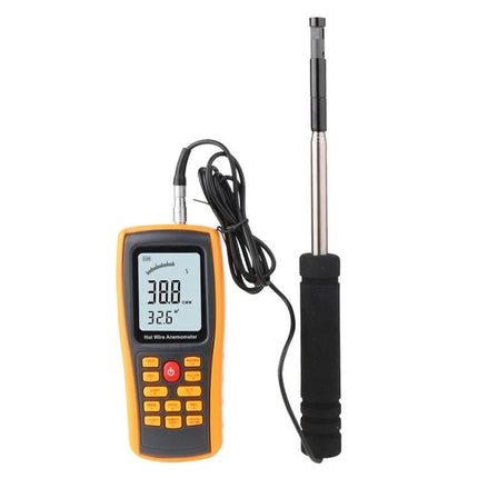Benetech Digital Anemometer for Measuring Wind and Temperature handheld meter with probe for HVAC, outdoor wind and ventilation checks