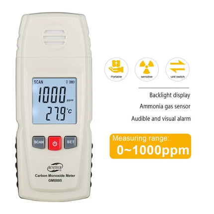BENETECH Handheld Carbon Monoxide Detector for Indoor Safety