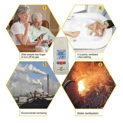 BENETECH Handheld Carbon Monoxide Detector for Indoor Safety