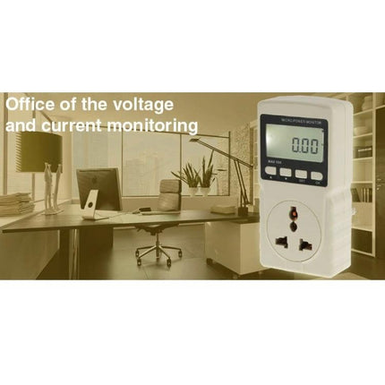 BENETECH EU Plug Energy Meter for Monitoring Home Electricity showing plug-in power monitor in modern office