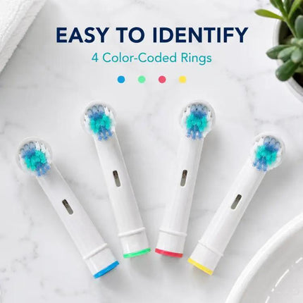 Electric Toothbrush Heads 4 Pack With Soft Nylon Bristles