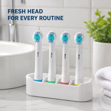 Electric Toothbrush Heads 4 Pack With Soft Nylon Bristles