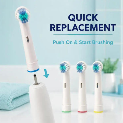 Electric Toothbrush Heads 4 Pack With Soft Nylon Bristles | Syndmart