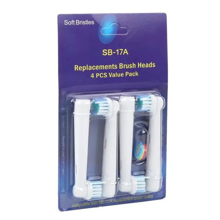 Electric Toothbrush Heads 4 Pack With Soft Nylon Bristles