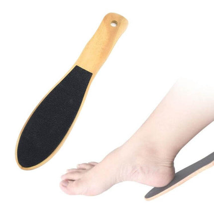 Double Sided Emery Wood Foot Massager For Heels And Dry Skin - wooden double-sided emery foot file for exfoliating dry heels and elbows, 23.4×4.6×0.4 cm