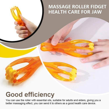 Y Type Finger Palm Massager Tool For Hand Massage Everyday Use - orange Y-shaped finger and palm roller with convex nodules for daily hand tension relief